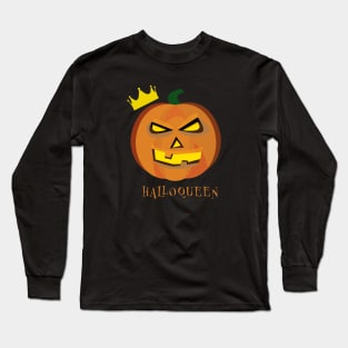 Halloqueen - Halloween pun Long Sleeve T-Shirt